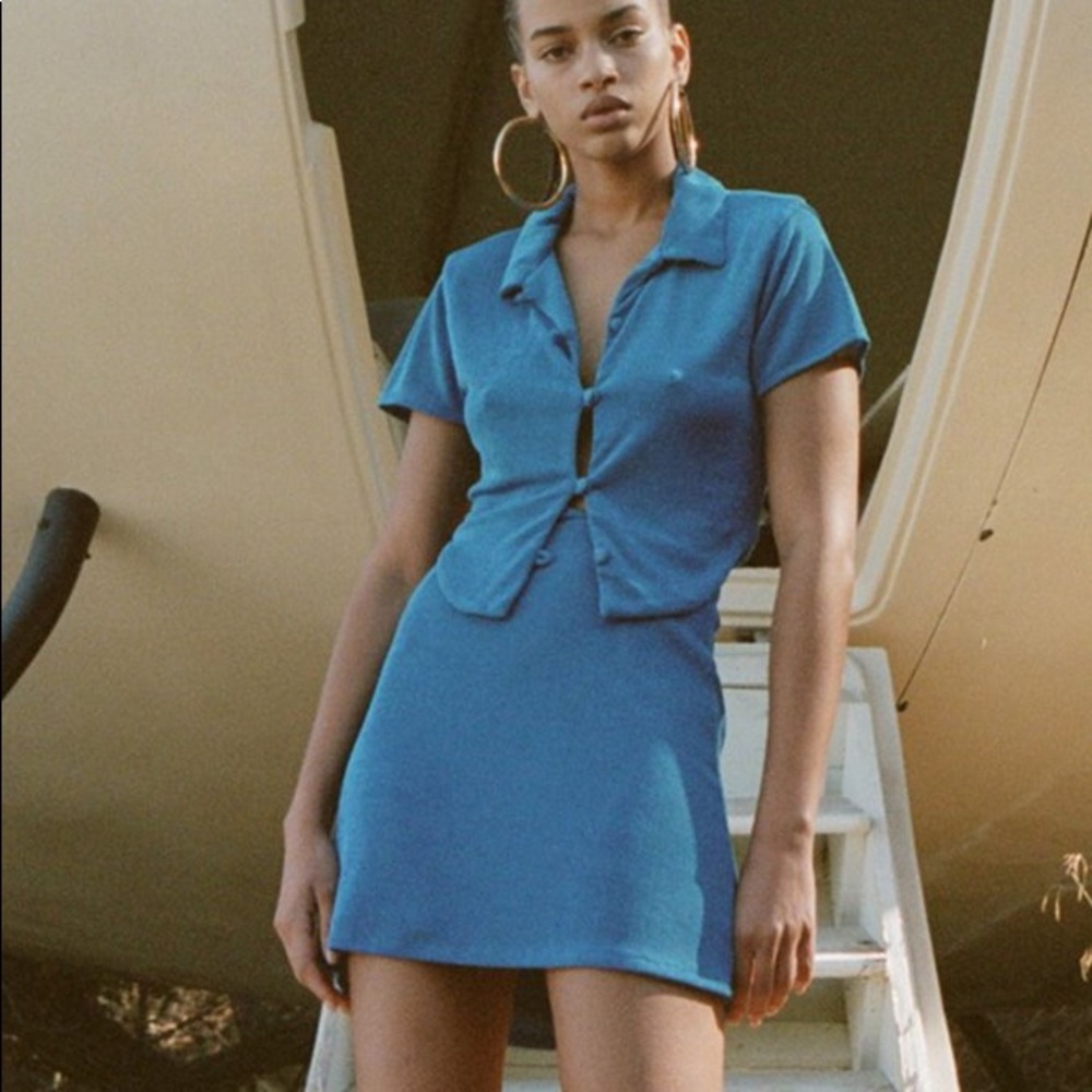 With Jean Daisy Skirt in Electra